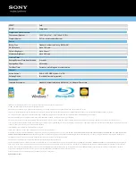 Preview for 3 page of Sony VAIO VPCEH16FX Specifications