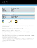 Preview for 3 page of Sony VAIO VPCEH18GM Specifications