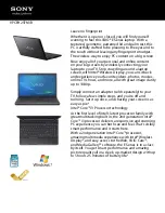 Sony VAIO VPCEH25FM Specifications preview