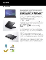 Sony VAIO VPCEH2LGXB Specifications предпросмотр