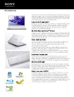 Preview for 1 page of Sony VAIO VPCEH36FXW Specifications