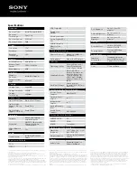 Preview for 2 page of Sony VAIO VPCEJ2AFXB Specifications