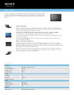 Предварительный просмотр 1 страницы Sony Vaio VPCEL15FD/B Specification Sheet