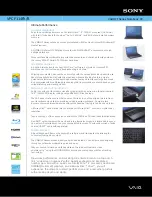 Sony VAIO VPCF114FX/B Specifications preview