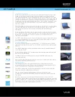 Sony VAIO VPCF126FM Specifications preview