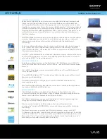 Sony VAIO VPCF127FX Specifications preview