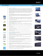 Sony VAIO VPCF12XHX/B Specifications preview