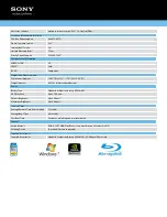 Preview for 3 page of Sony VAIO VPCF223FX Specifications