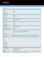 Preview for 2 page of Sony VAIO VPCF22AFX Specifications