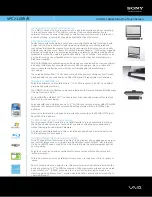 Sony Vaio VPCJ115FX/B Specifications preview