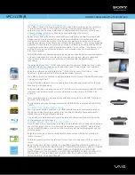 Preview for 1 page of Sony Vaio VPCJ117FX/B Specifications