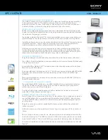 Preview for 1 page of Sony Vaio VPCJ11CFX/B Specifications