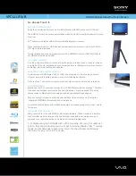 Preview for 1 page of Sony VAIO VPCL111FX Specifications