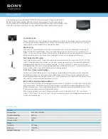 Sony VAIO VPCL223FX/B Specification Sheet preview