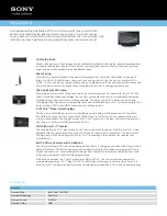 Sony VAIO VPCL224FX/B Specification Sheet preview