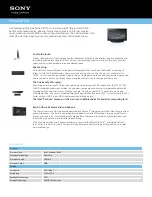 Sony VAIO VPCL22DFX/B Specification Sheet preview