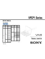 Preview for 1 page of Sony Vaio VPCP1 Series Service Manual