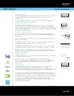 Preview for 1 page of Sony VAIO VPCP113KX/W Specifications