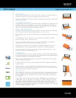 Sony VAIO VPCP116KX/D Specification Sheet preview