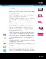 Sony VAIO VPCP116KX/P Specification Sheet preview