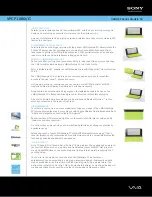 Preview for 1 page of Sony VAIO VPCP118KX/G Specification Sheet