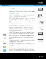 Sony VAIO VPCP118KX/W Specification Sheet preview