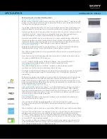 Preview for 1 page of Sony VAIO VPCS131FM Specifications