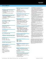 Preview for 2 page of Sony VAIO VPCS132FX Specifications