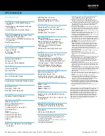 Preview for 2 page of Sony VAIO VPCS134GX Specifications