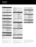 Preview for 2 page of Sony VAIO VPCSA25GX Specifications