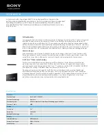 Sony VAIO VPCSA2EGX Specifications preview