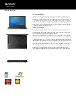 Sony VAIO VPCSA2GGX Specifications preview