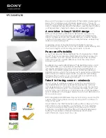 Sony VAIO VPCSA3AFX/BI Specifications preview