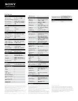 Preview for 2 page of Sony VAIO VPCSC31FM/S Specifications