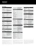 Preview for 2 page of Sony VAIO VPCSE13FX/B Specifications