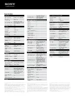 Preview for 2 page of Sony VAIO VPCSE1CGX/B Specifications