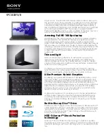 Sony VAIO VPCSE25FX/B Specifications preview