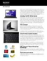 Sony VAIO VPCSE2JFX/B Specifications preview