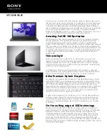 Preview for 1 page of Sony VAIO VPCSE2KGX/B Specifications