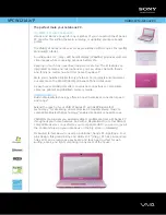 Preview for 1 page of Sony VAIO VPCW121AX/P Specification Sheet