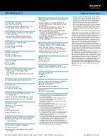 Preview for 2 page of Sony VAIO VPCW121AX/T Specification Sheet