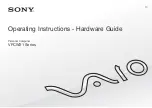 Preview for 1 page of Sony Vaio VPCW21 Series Operating Instructions - Hardware Manual