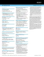 Preview for 2 page of Sony VAIO VPCW211AX/W Specification Sheet