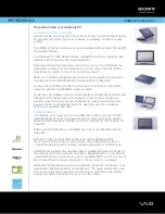 Sony VAIO VPCW215AX/L Specification Sheet preview