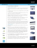 Sony VAIO VPCW221AX/L Specification Sheet preview