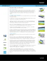 Preview for 1 page of Sony VAIO VPCW221AX/Z Specification Sheet