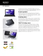 Sony VAIO VPCYB35KX/B Specifications preview