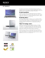 Sony VAIO VPCYB35KX/S Specifications preview