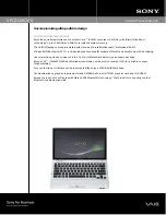 Предварительный просмотр 1 страницы Sony VAIO VPCZ122GX/S Brochure