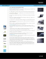 Предварительный просмотр 1 страницы Sony VAIO VPCZ12CGX Specifications